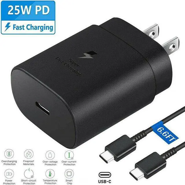 Main image of 25w Type USB-C Super Fast Wall Charger+6FT Cable For  Galaxy S20 S21 5G