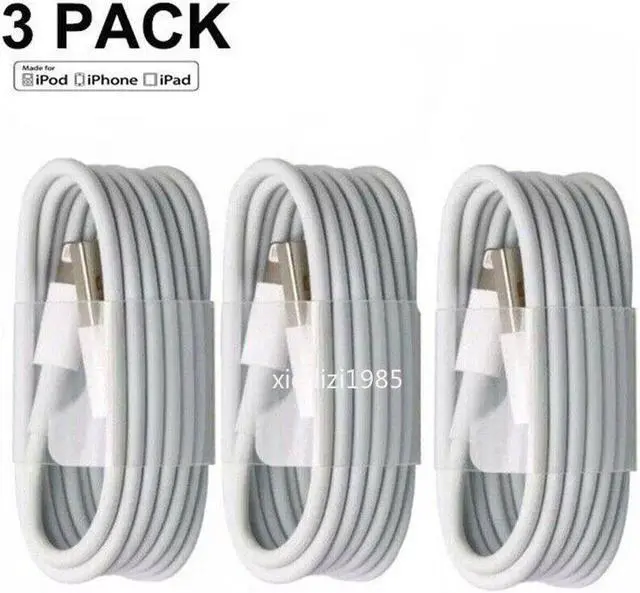 Main image of 3-PACK USB Data Fast Charger Cable Cord For  iPhone 6 7 8 Xs 11 12 13 MAX