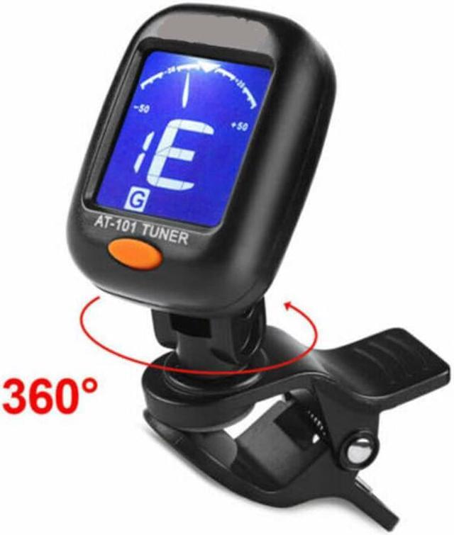Alt view image 2 of 5 - Clip-On LCD Digital Tuner for Guitar, Bass, Violin, Ukulele, Chromc AT-01A US