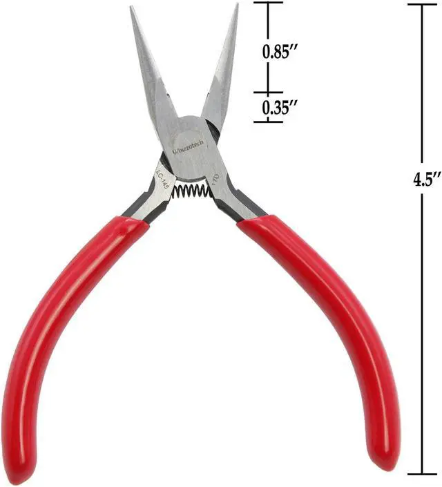 Alt view image 6 of 6 - 4.5" Mini Long Needle Nose Pliers Wire Gauge Cutters For Precision Jewelry 5PACK