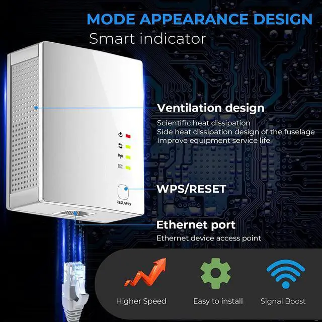 Alt view image 5 of 6 - Wifi Extender Wifi Booster Repeater Wifi Range Extender Wireless Network Router