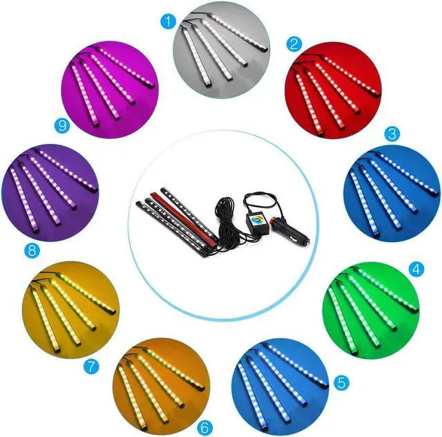 Alt view image 3 of 6 - Parts Accessories RGB LED Lights Car Interior Floor Decor Atmosphere Strip Lamp