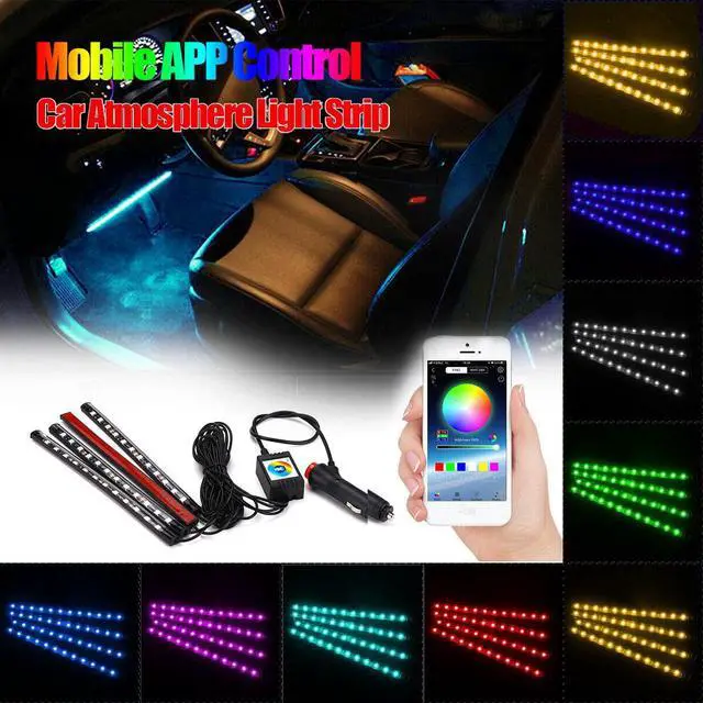 Alt view image 2 of 6 - Parts Accessories RGB LED Lights Car Interior Floor Decor Atmosphere Strip Lamp