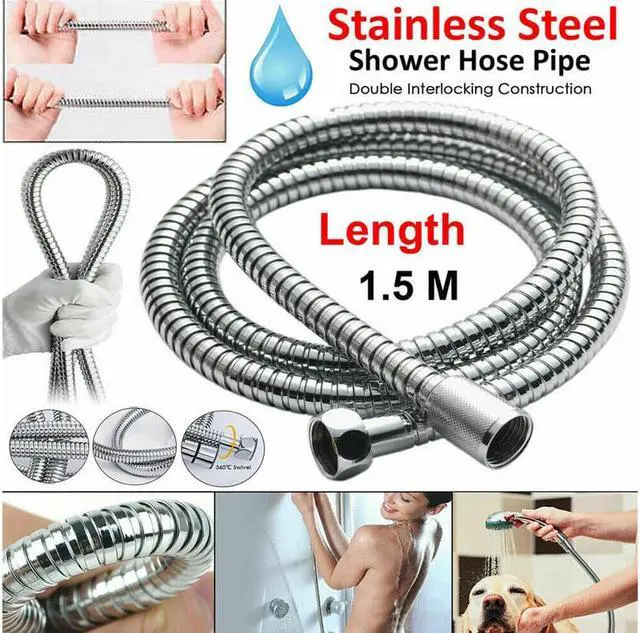 Alt view image 4 of 6 - Shower Head High Pressure Spray Handheld Shower heads with 5 Ft hose Bathroom