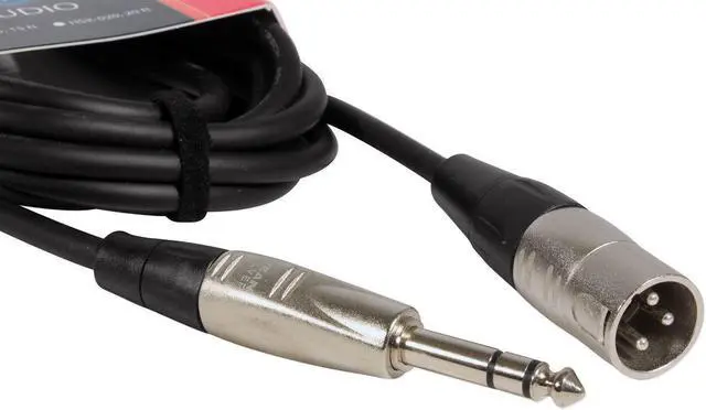 Alt view image 4 of 5 - Pair Of 2   HSX-015 15 Ft. 1/4" TRS  XLR 3 Pin DJ/Pro Audio Speaker Cables