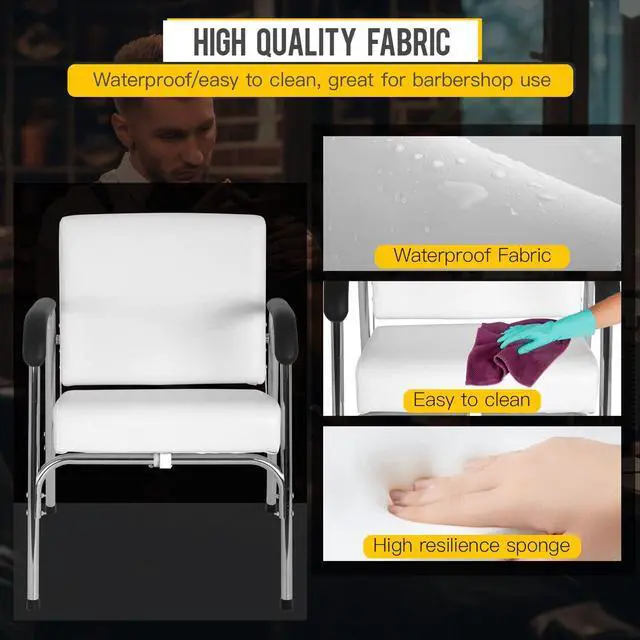 Alt view image 6 of 6 - New Modern Fashion Auto Recline White Shampoo Chair Barber Spa Beauty Salon