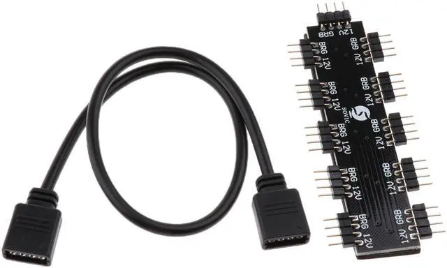 Main image of Motherboard RGB Fan Hub Splitter Controller 4Pin 12V for PC Computer Case