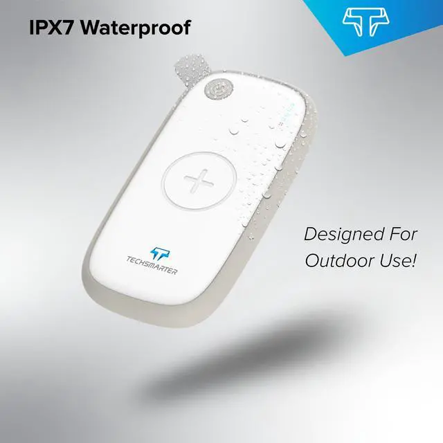 Alt view image 7 of 7 - Techsmarter 10000mAh Waterproof and Wireless Charging 18W PD USB C Portable Charger Power Bank, Compatible with iPhone 15, 14, 13, 12, 11, Samsung S23, S22, S21, S20, S10, Note