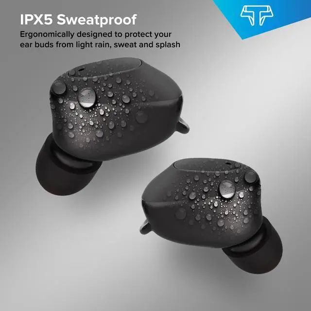 Alt view image 6 of 7 - Techsmarter Wireless Earbuds, IPX5 Waterproof True Wireless Stereo Bluetooth Headphones with 2600mAh Charging Case for Sport & Exercise. Compatible with Android iOS iPhones Galaxies