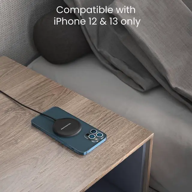 Alt view image 4 of 7 - Techsmarter Magnetic Wireless Charger, Fast Charging Pad. Compatible with iPhone 12, 13, 14, 15