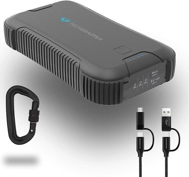 Techsmarter 30000mah Rugged & Waterproof 45W USB-C PD Port Power