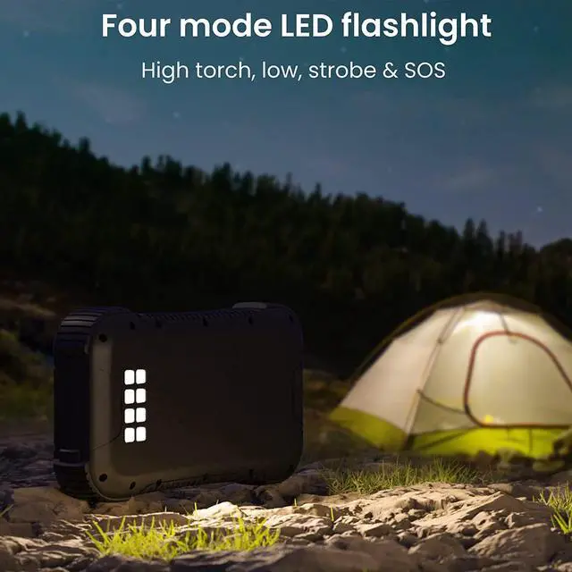 Alt view image 7 of 7 - Techsmarter 30000mah Rugged & Waterproof 45W USB-C PD Port Power Bank. Portable Charger Heavy Duty, Camping, Hiking, Outdoor with Flashlight. Compatible with iPhone, Samsung, iPad, MacBook