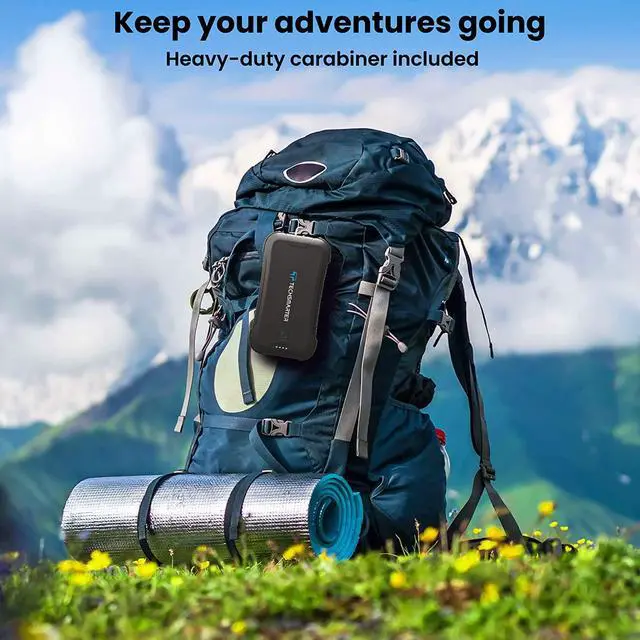 Alt view image 6 of 7 - Techsmarter 30000mah Rugged & Waterproof 45W USB-C PD Port Power Bank. Portable Charger Heavy Duty, Camping, Hiking, Outdoor with Flashlight. Compatible with iPhone, Samsung, iPad, MacBook