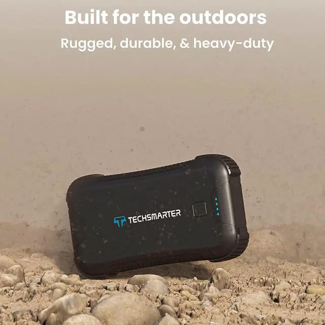 Alt view image 3 of 7 - Techsmarter 30000mah Rugged & Waterproof 45W USB-C PD Port Power Bank. Portable Charger Heavy Duty, Camping, Hiking, Outdoor with Flashlight. Compatible with iPhone, Samsung, iPad, MacBook