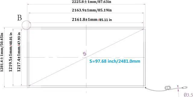Alt view image 2 of 5 - 98  inch 10 Points Infrared Touch Screen Overlay,  Multipoint IR touch Frame , USB Free Driver, Easy Fix and Install, for Digital Signage Whiteboard Kiosks  Interactive Application