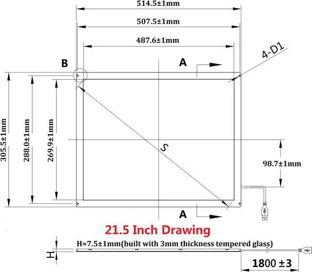 Alt view image 6 of 6 - 21.5 Inch Multi Points IR Touch Screen Infrared Touch Panels Overlay USB Free Driver HID Compatible