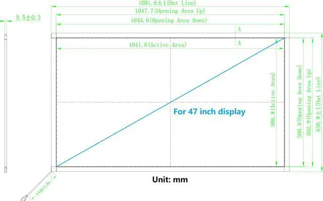 Alt view image 2 of 7 - 47 Inch 10 Points Infrared IR Multi Touch Screen Overlay Frame Panel USB Free Driver