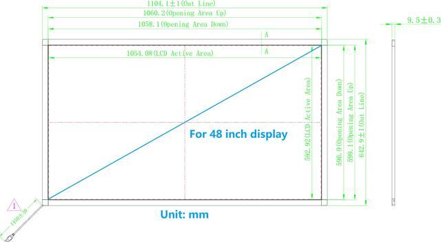 Alt view image 2 of 7 - 48 Inch 10 Points Infrared IR Multi Touch Screen Overlay Frame Panel USB Free Driver
