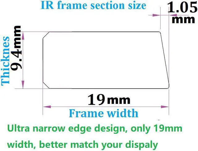 Alt view image 3 of 6 - Deyowo 40 Inch 6 Points Interactive Infrared IR Touch Screen Overlay Frame Free Driver, Design for Touch TV, Touch Monitor, Interactive White Board, Touch Kiosks and Digital Signage…