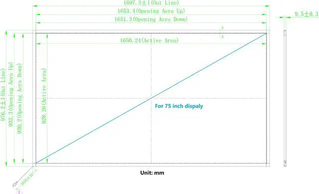 Alt view image 2 of 7 - 75 Inch 10 Points Infrared IR Multi Touch Screen Overlay Frame Panel USB Free Driver