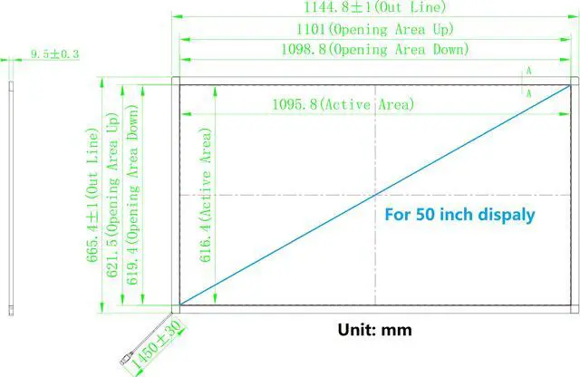 Alt view image 2 of 7 - 50 Inch 10 Points Infrared IR Multi Touch Screen Overlay Frame Panel USB Free Driver