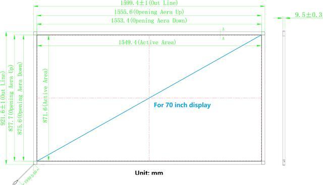 70 Inch 10 Points Infrared IR Multi Touch Screen Overlay Frame Panel USB  Free Driver 