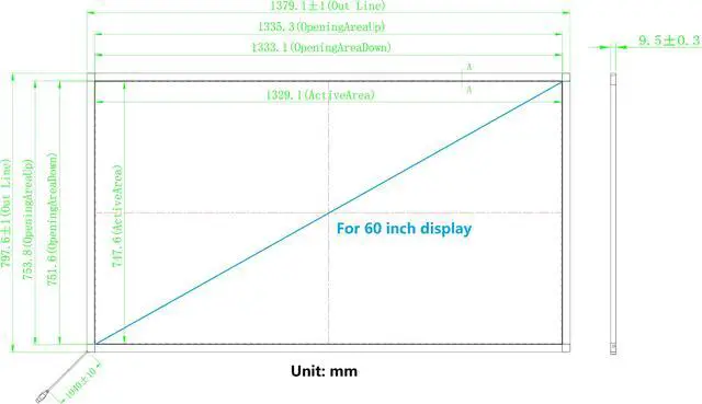Alt view image 2 of 7 - 60 Inch 10 Points Infrared IR Multi Touch Screen Overlay Frame Panel USB Free Driver
