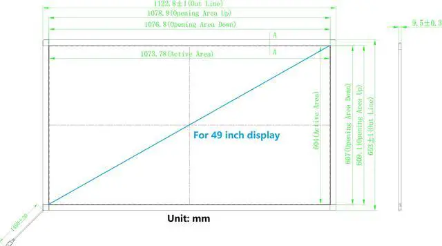 Alt view image 2 of 7 - 49 Inch 10 Points Infrared IR Multi Touch Screen Overlay Frame Panel USB Free Driver