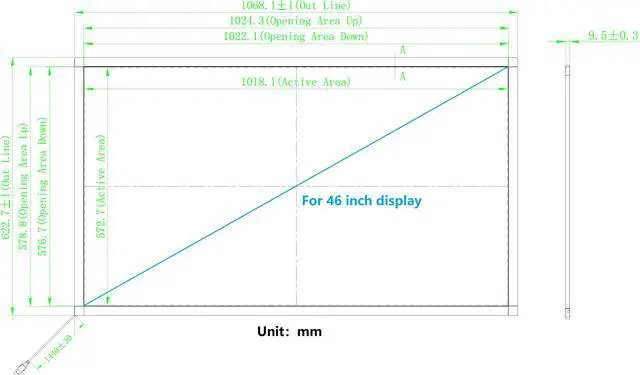 Alt view image 2 of 7 - 46 Inch 10 Points Infrared IR Multi Touch Screen Overlay Frame Panel USB Free Driver