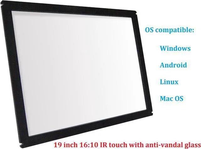 Main image of 19 Inch 16:10 Multi Points IR Touch Screen Infrared Touch Panels Overlay USB Free Driver HID Compatible