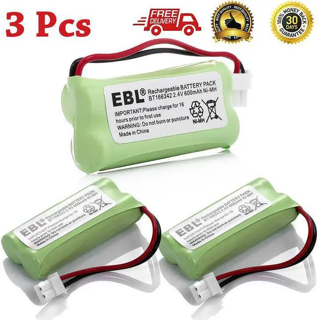 Main image of 3x Cordless Phone Battery 2.4V For ATT VTech BT166342 BT266342 BT183342 283342