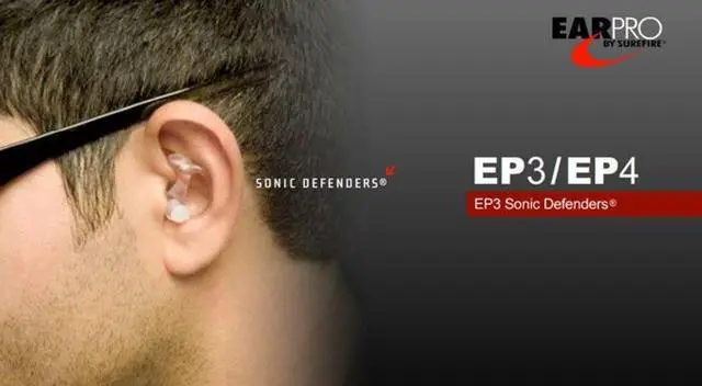 Alt view image 11 of 17 - SureFire EP4-BK-SPR Small Black Sonic Defenders Plus Hearing Protector