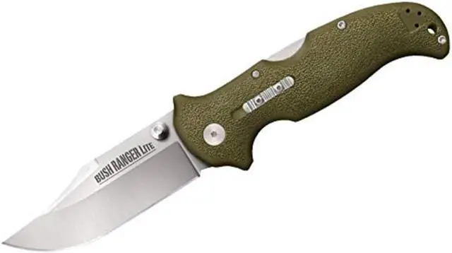 Alt view image 3 of 9 - COLD STEEL 21A COLD STEEL BUSH RANGER FOLDER 3.5 IN PLAIN OD GREEN HANDLE