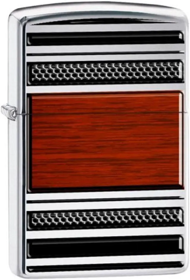 Alt view image 4 of 15 - Zippo Steel & Wood Pipe Lighter 28676