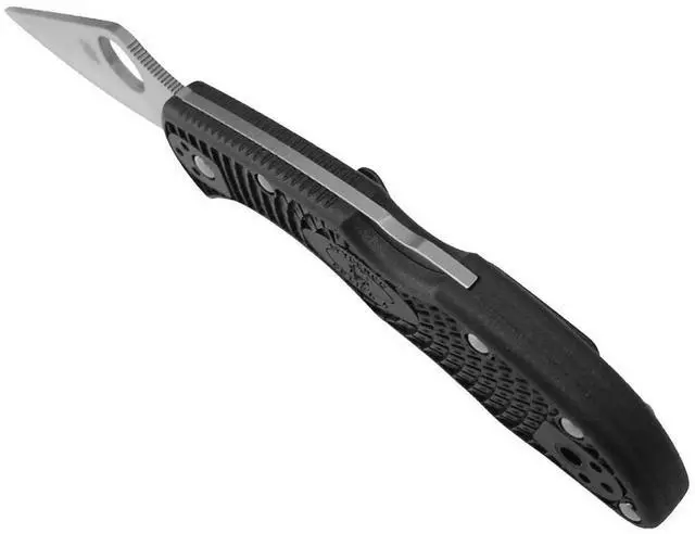 Alt view image 3 of 20 - Spyderco Delica 4 Folder 2.88 in Plain Black FRN Handle