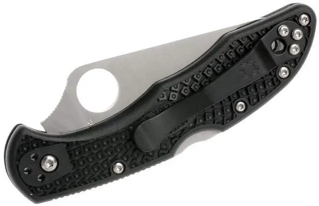 Alt view image 6 of 20 - Spyderco Delica 4 Folder 2.88 in Plain Black FRN Handle