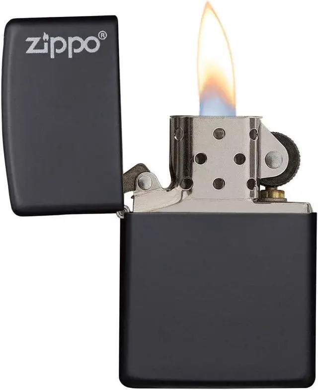 Alt view image 20 of 20 - Zippo Matte Black with Logo Lighter