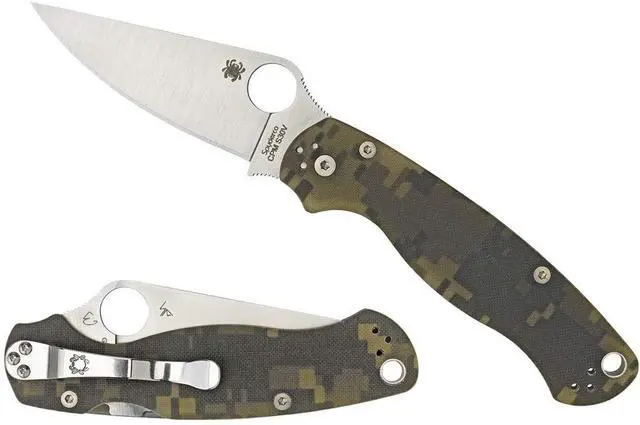 Alt view image 4 of 14 - Spyderco Para 2 Folder 3.44 in Plain Digi Camo G-10 Handle