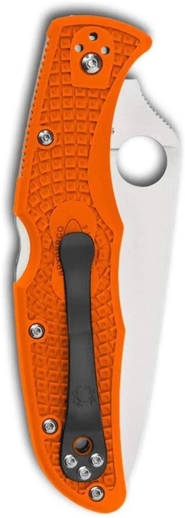 Alt view image 5 of 17 - Spyderco Endura4 Ltwt Orange FRN FG Plainedge Knife