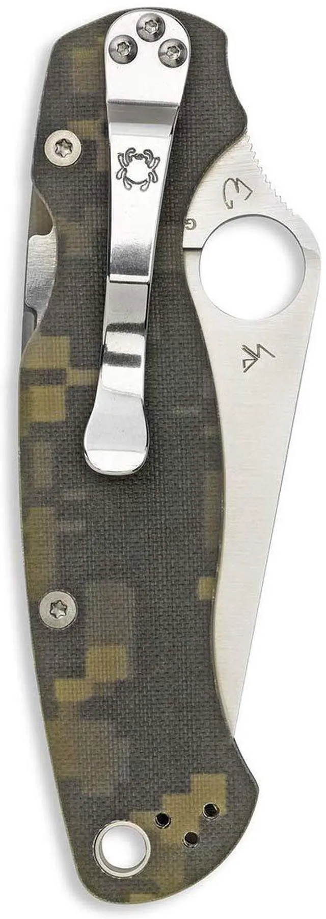 Alt view image 3 of 14 - Spyderco Para 2 Folder 3.44 in Plain Digi Camo G-10 Handle