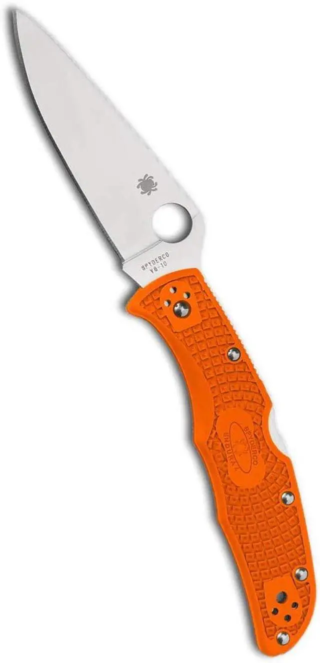 Alt view image 4 of 17 - Spyderco Endura4 Ltwt Orange FRN FG Plainedge Knife