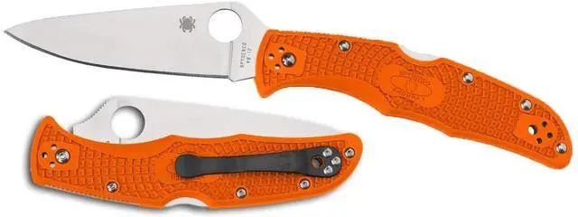 Alt view image 6 of 17 - Spyderco Endura4 Ltwt Orange FRN FG Plainedge Knife
