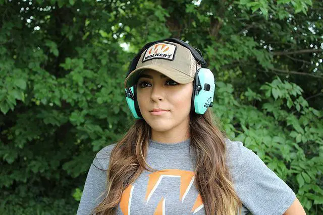 Alt view image 12 of 20 - Walkers Razor Series Slim Lo Profile Ear Muffs Hearing Protection - Light Teal