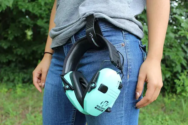Alt view image 11 of 20 - Walkers Razor Series Slim Lo Profile Ear Muffs Hearing Protection - Light Teal