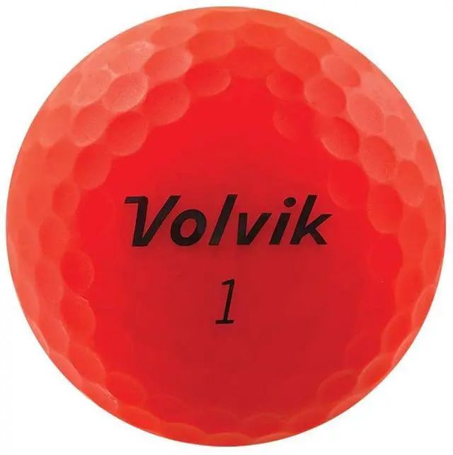 Alt view image 4 of 4 - Volvik 9728 Volvik Vivid 3 Pc Golf Balls - Matte Red