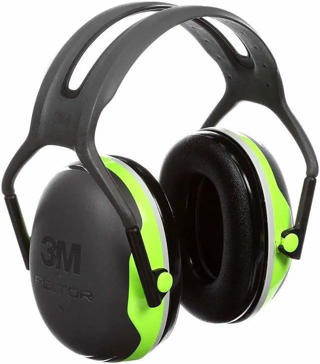 Alt view image 6 of 20 - 3M PELTOR X4 Earmuffs, 27 dB NRR, Fluorescent Yellow-Green X4A