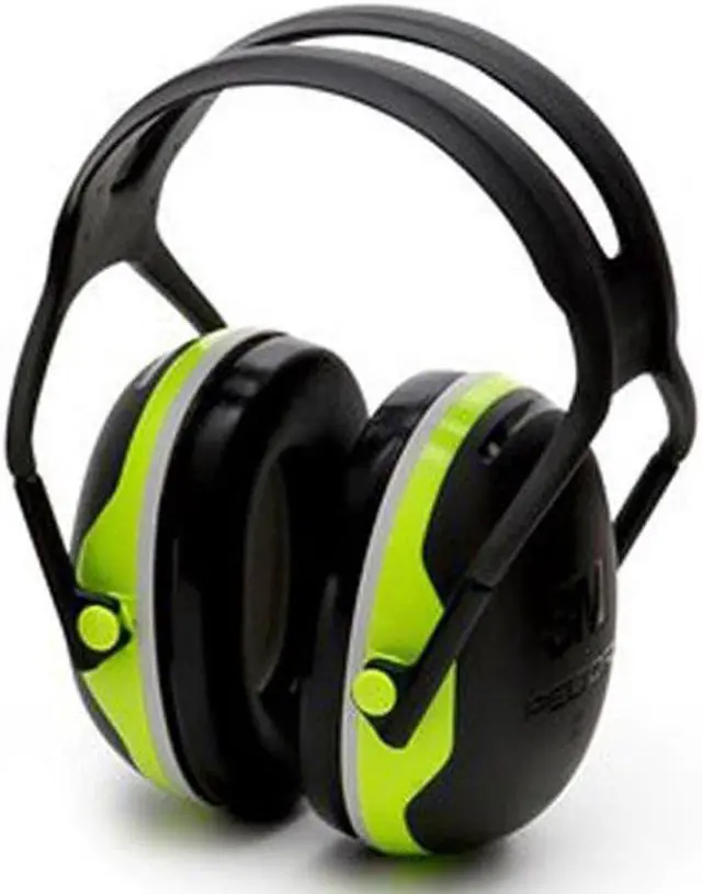 Alt view image 9 of 20 - 3M PELTOR X4 Earmuffs, 27 dB NRR, Fluorescent Yellow-Green X4A