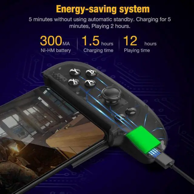 Alt view image 5 of 5 - Controller Joystick For Phone Game Gamepad Wireless Bluetooth Telescopic Pad/ Tv Tablet PC Game Accessories