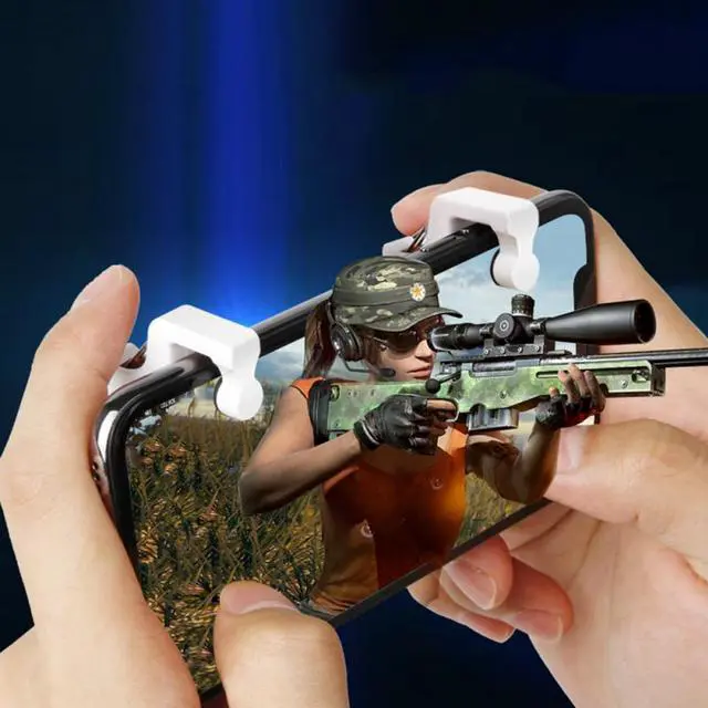 Alt view image 6 of 6 - 1pair Phone Game Trigger Mobile Game Fire Button Aim Key L1R1 Shooter Controller For Knives Out Rules Of Survivle Game