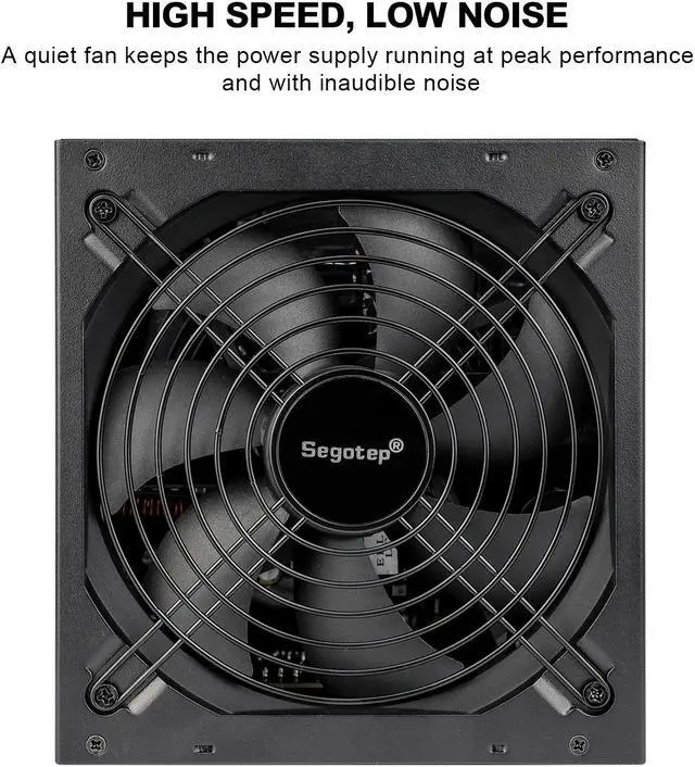 Alt view image 5 of 7 - Segotep 600W Power Supply ATX 80 Plus Gold PSU with Silent 120mm Fan